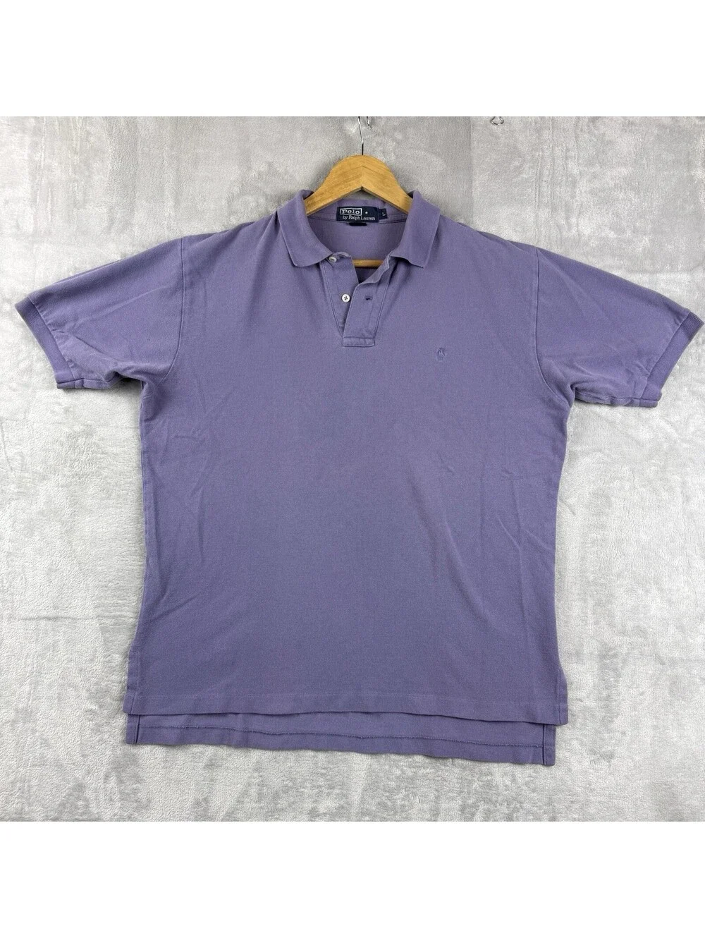 Polo Ralph Lauren Men Polo Light Purple Pony Size L 100% Cotton Luxury Preppy